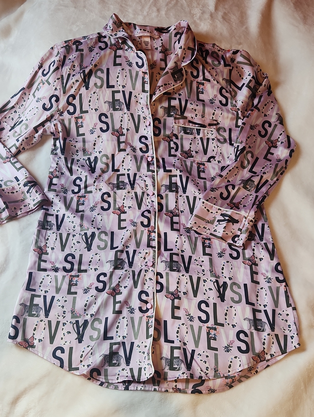 Victoria Secret, Women's Loungewear, Sleepwear, Pajama Long Shirt Sz M